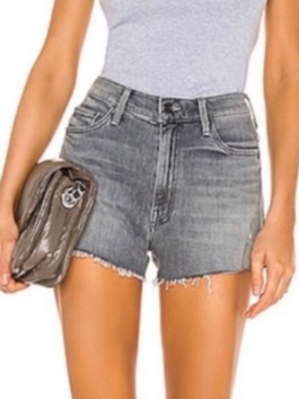 MOTHER THE EASY DOES IT SHORT ACE OF SPADES GRAY WASH SIZE 24